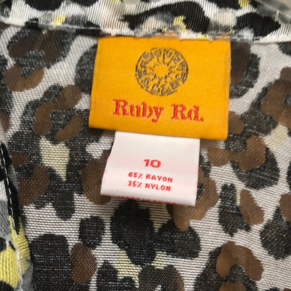 Ruby Rd Animal Print Button Up Blouse - image 2
